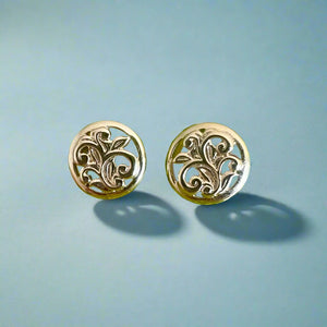 Round Filigree Hawaiian Earrings