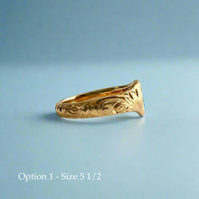 Load image into Gallery viewer, Heart Initial Hawaiian Ring in 14K Gold
