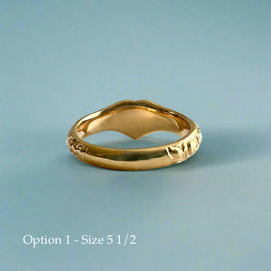 Heart Initial Hawaiian Ring in 14K Gold