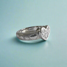 Load image into Gallery viewer, Valentine Diamond Hearts All Around Ring in 14K White Gold
