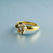 Load image into Gallery viewer, Two-tone Simply Romantic Ring with Diamond in 18K Gold
