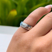 Load image into Gallery viewer, Shiny Old English 6mm Ring in 14K White Gold in size 6
