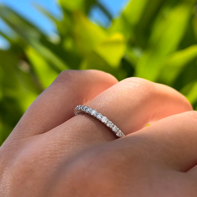 Diamond Ring Guard / Eternity Band 2mm in Platinum in size 7