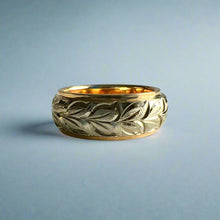 Load image into Gallery viewer, Two-Tone Maile 8mm Ring in 14K Yellow &amp; White Gold
