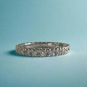 Diamond Ring Guard in Platinum in size 7