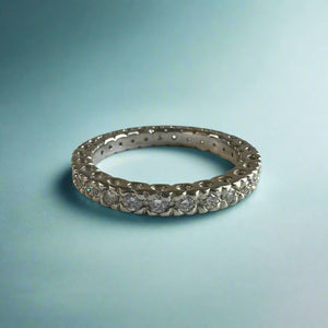 Diamond Ring Guard in Platinum in size 7