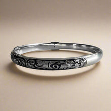 Load image into Gallery viewer, Ali&#39;i 6mm Bangle Bracelet with Diamonds in 14K White Gold
