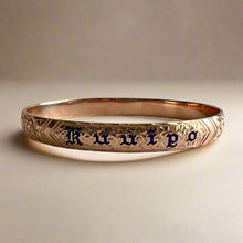 Load image into Gallery viewer, Maile &amp; Hibiscus 8mm &quot;Kuuipo&quot; Hawaiian Bangle Bracelet in 14K Pink Gold
