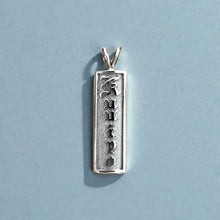 Load image into Gallery viewer, Raised "Kuuipo" 8mm x 1'' Pendant in 14K White Gold
