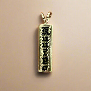 Enameled "Kuuipo" 8mm x 1'' Pendant