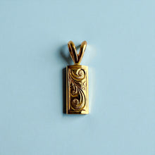 Load image into Gallery viewer, Old English Engraved 6mm x 1/2" Pendant in 14K Yellow Gold
