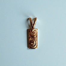 Load image into Gallery viewer, Old English Engraved 6mm x 1/2" Pendant in 14K Pink Gold
