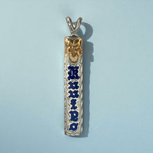 Load image into Gallery viewer, Hibiscus on Top &quot;Kuuipo&quot; 6mm x 1 1/4&quot; Pendant in Platinum &amp; 24K Gold
