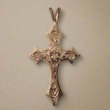 Load image into Gallery viewer, Large engraved Byzantine cross pendant 
