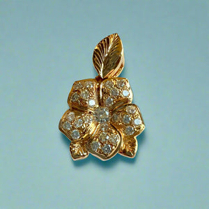 Large Pua’ahi Fire Flower Diamond Pendant