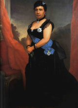 Load image into Gallery viewer, Example of a page from Hawaiian Heirloom Jewelry book with a Portrait of Queen Liliuokalani by William Cogsswell. Courtesy The Friends of Iolani Palace.
