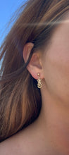 Load image into Gallery viewer, Hibiscus w/ Scroll Filigree Dangle Earrings
