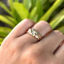 Load image into Gallery viewer, Two-tone Something Romantic Hawaiian Flower Ring with Diamond in 14K Green &amp; Pink Gold
