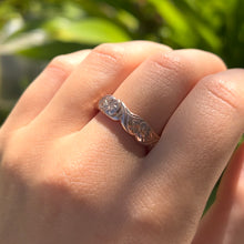 Load image into Gallery viewer, Scalloped La Hoomanao Hibiscus &amp; Plumeria 6mm Ring in 14K Pink Gold in size 10 1/8
