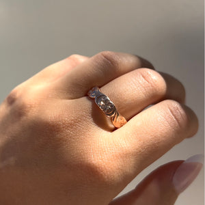 Scalloped La Hoomanao Hibiscus & Plumeria 6mm Ring in 14K Pink Gold in size 10 1/8