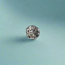 Load image into Gallery viewer, Small Monstera Filigree Bead Pendant in 14K White Gold
