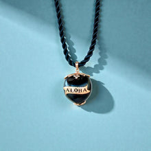 Load image into Gallery viewer, Kukui Nut Pendant with Aloha in 14K Pink Gold
