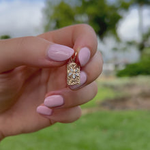 Load and play video in Gallery viewer, White enamel flower Hawaiian pendant 
