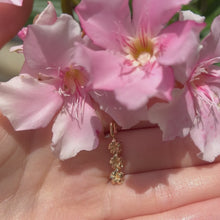 Load and play video in Gallery viewer, Hawaiian plumerias pendant in yellow gold 
