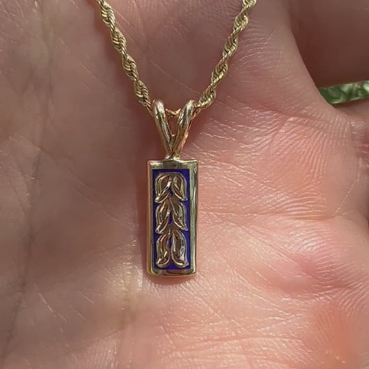 Hawaiian Heirloom Jewelry ali'i Maile pendant 