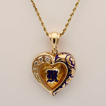 Load image into Gallery viewer, Diamonds Hawaiian Heart Pendant on a chain
