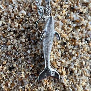 Dolphin Charm in 14K White Gold