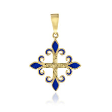 Load image into Gallery viewer, Large Enamel Fleur De Lys Pendant - Philip Rickard
