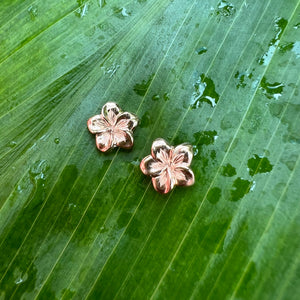 Hawaiian Plumeria Stud Earrings