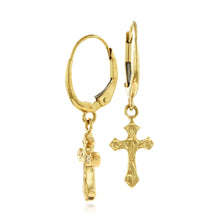 Load image into Gallery viewer, Byzantine Cross Dangle Earrings - Philip Rickard
