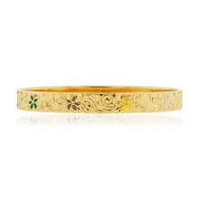Load image into Gallery viewer, Puanani Hawaiian Bracelet with colourful enamel flowers
