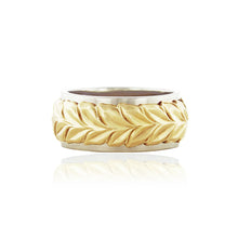 Load image into Gallery viewer, Two-Tone Scalloped Maile 10mm Ring - Philip Rickard
