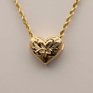 Hibiscus heart Pendant 