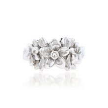 Load image into Gallery viewer, Three Plumeria Ring w/ Diamond - Philip Rickard
