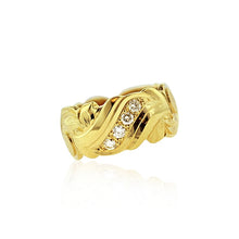 Load image into Gallery viewer, Nihoniho Old English 10mm Ring W/ Single Row Of Diamonds - Philip Rickard
