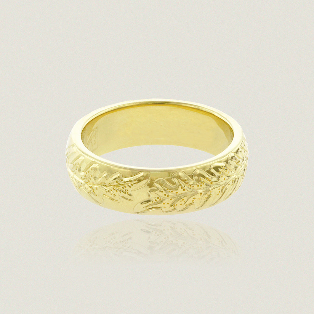 Hawaiian fern Laua'e 6mm Ring - Philip Rickard