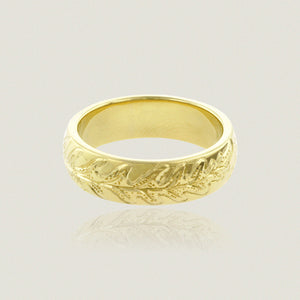 Hawaiian fern Laua'e 6mm Ring - Philip Rickard