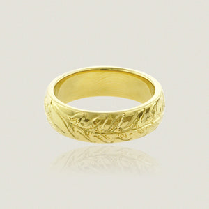 Hawaiian fern Laua'e 6mm Ring - Philip Rickard